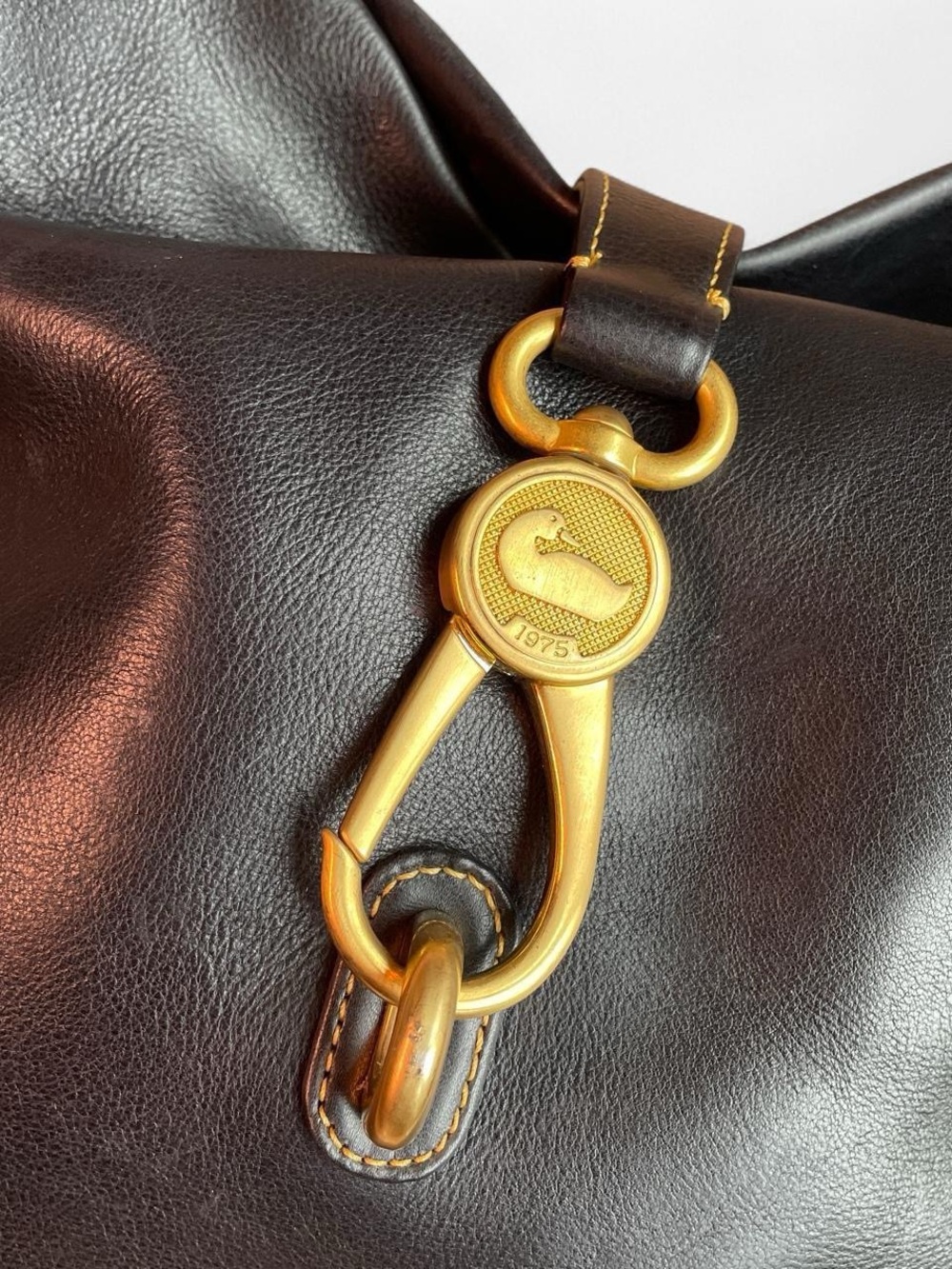 Dooney & Bourke Florentine Logo Lock Hobo black leather purse - Picture 3 of 7